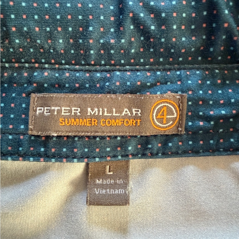 Peter Millar Royal Blue Micro-Pattern Performance… - image 2
